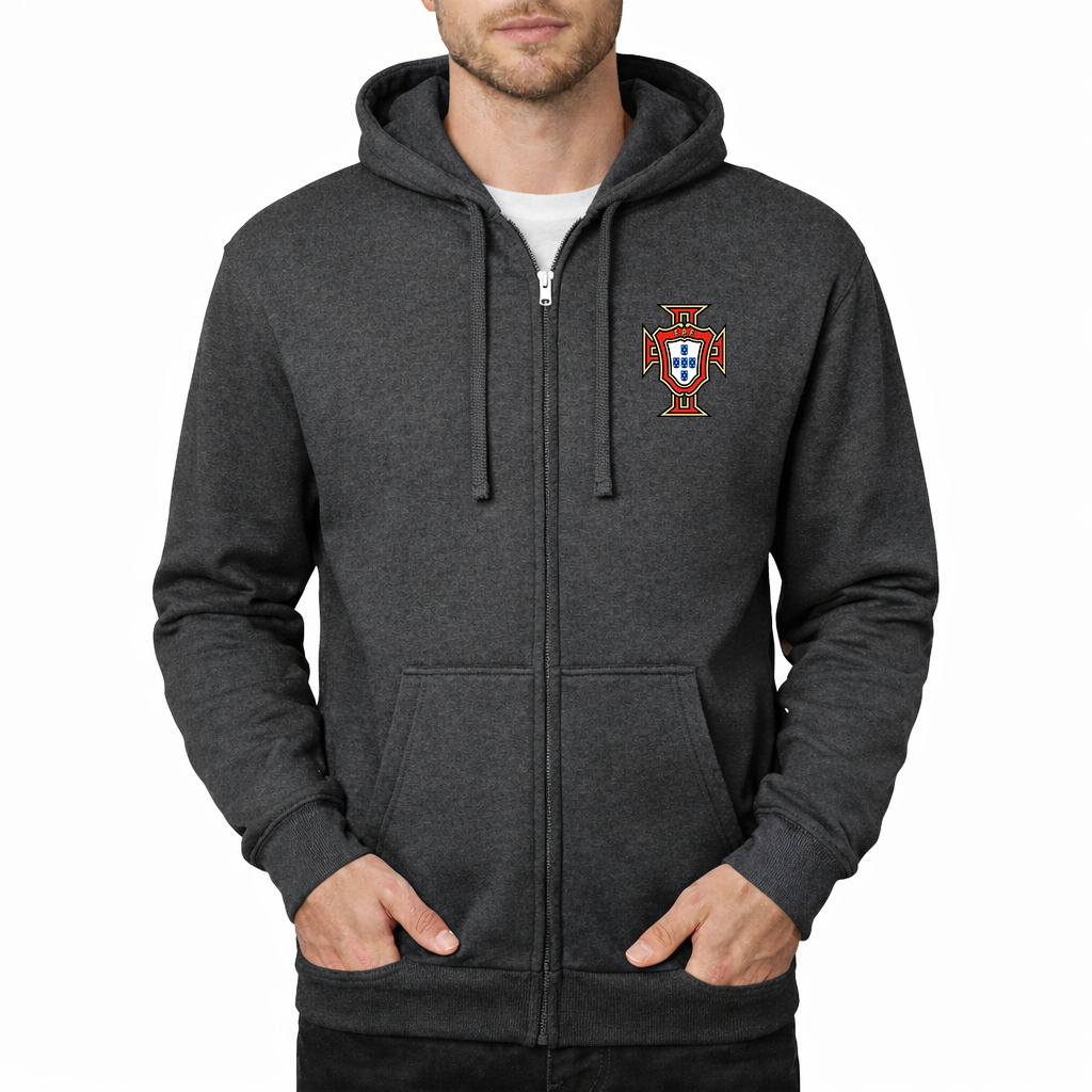 Men's Portugal National Soccer Team Zipper Hoodie
