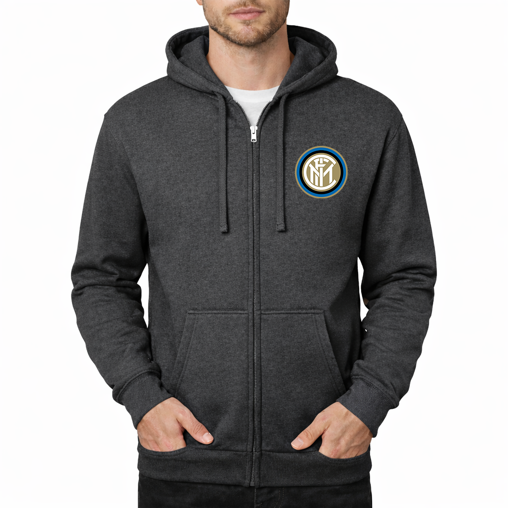 Men's Inter Milan Soccer Zipper Hoodie