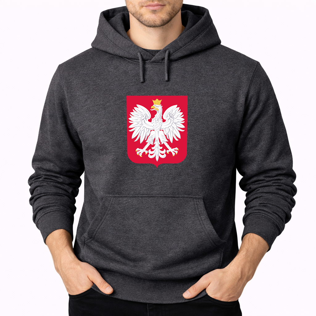Men's Poland National Soccer Team Pullover Hoodie