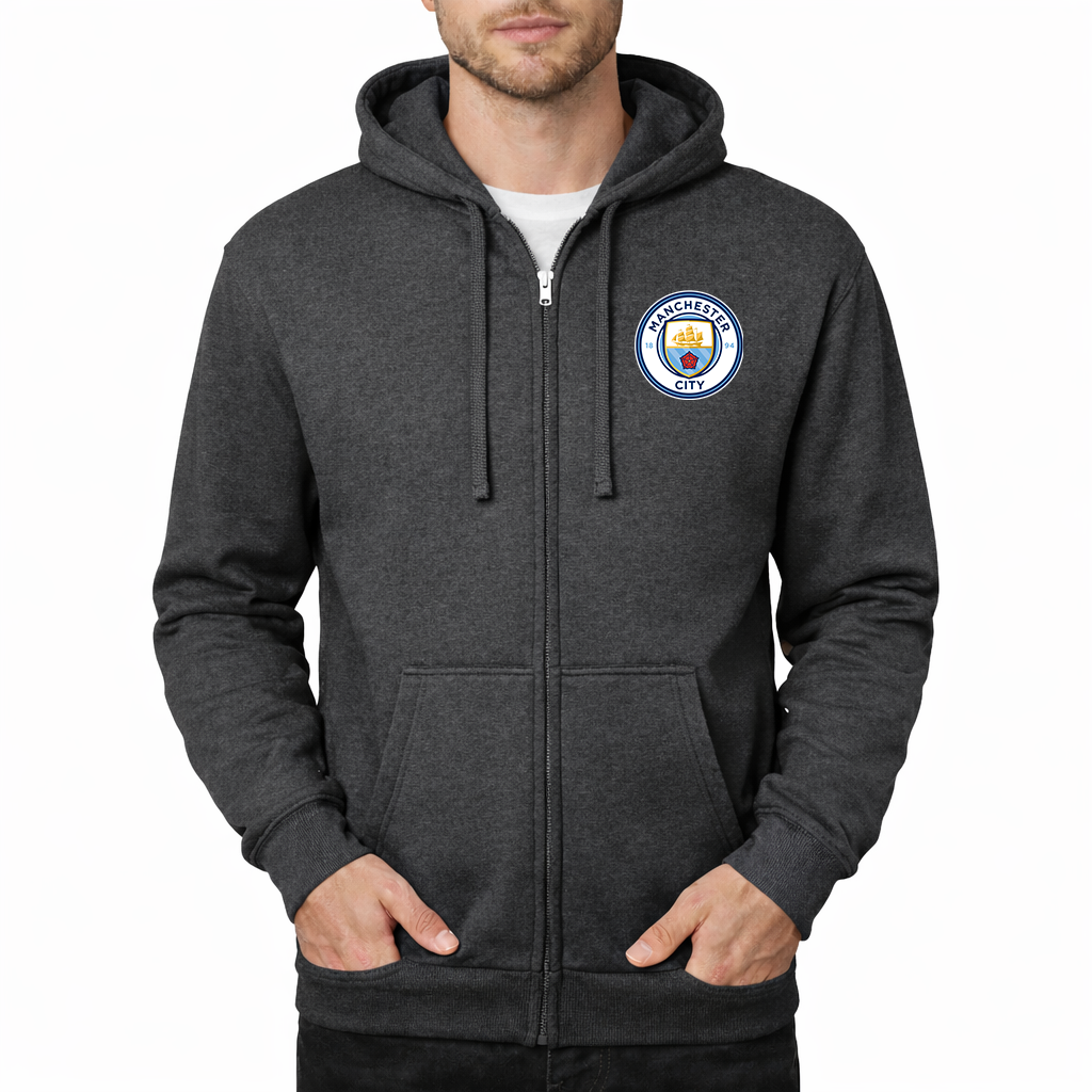 Men's Manchester City Soccer Zipper Hoodie