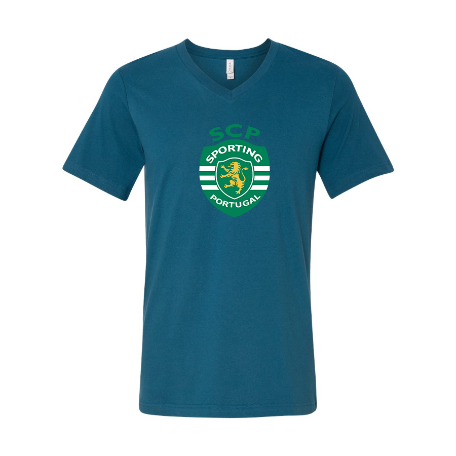 Men’s Sporting CP FC  - BELLA + CANVAS - Jersey V-Neck Tee - 3005
