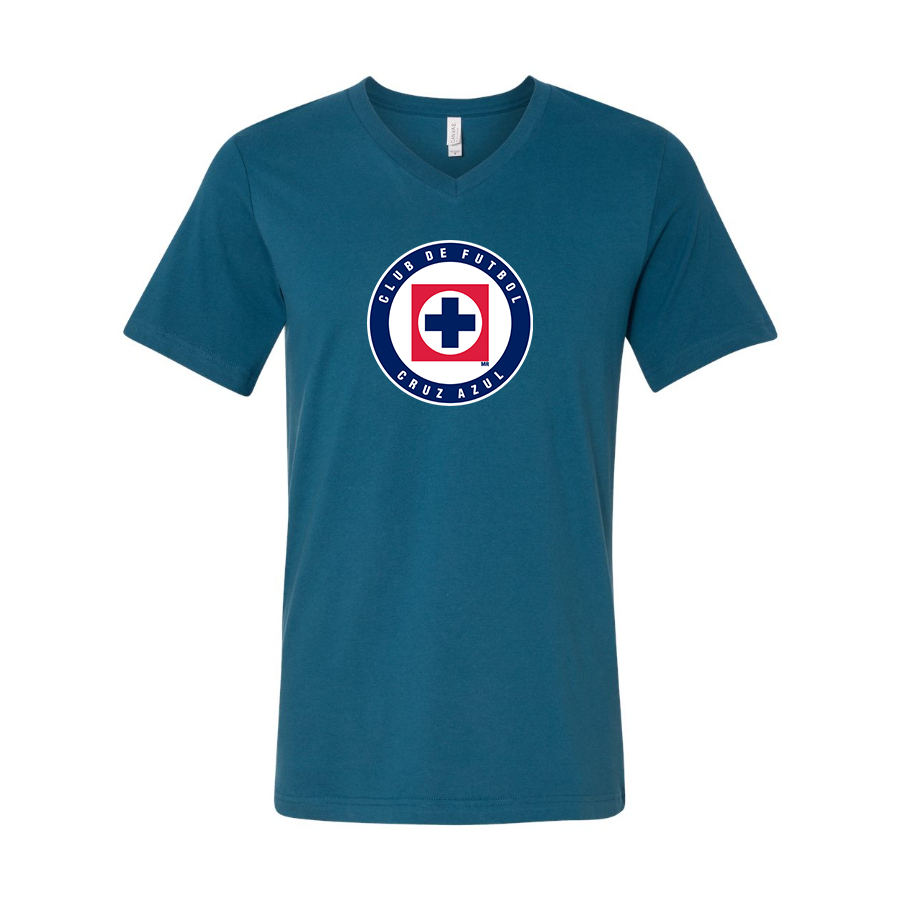 Men’s Cruz Azul Football Club - BELLA + CANVAS - Jersey V-Neck Tee - 3005