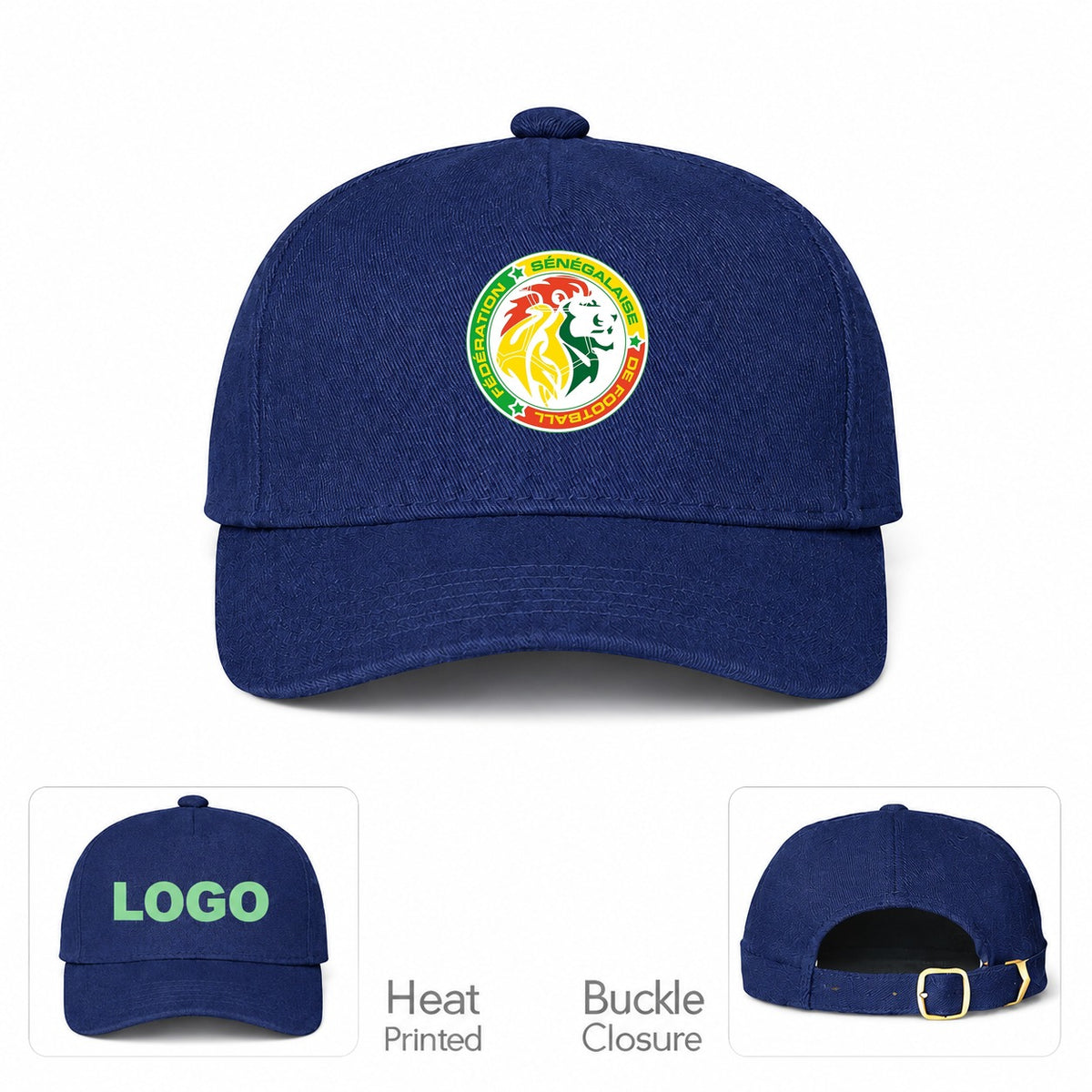 Senegal National Soccer Team Dad Baseball Cap Hat - Navy