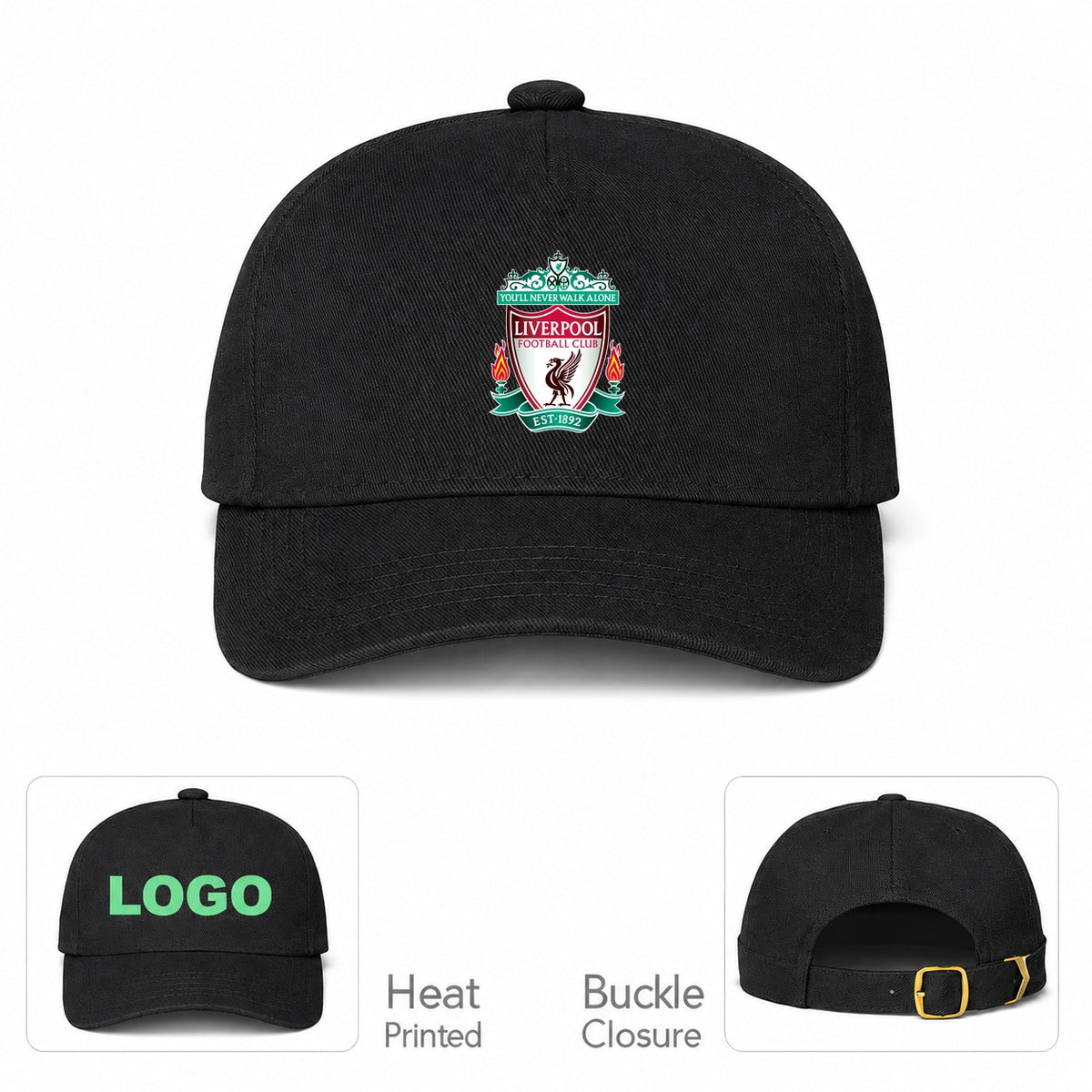 Liverpool Football Club Est.1892 Dad Baseball Cap Hat - Black