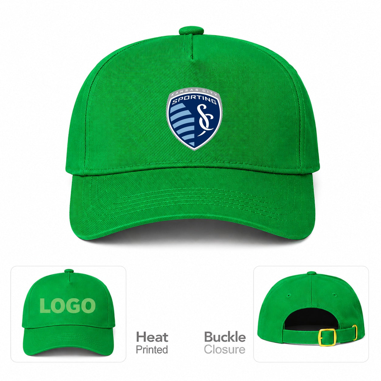 Sporting Kansas City FC Dad Baseball Cap Hat - Kelly Green