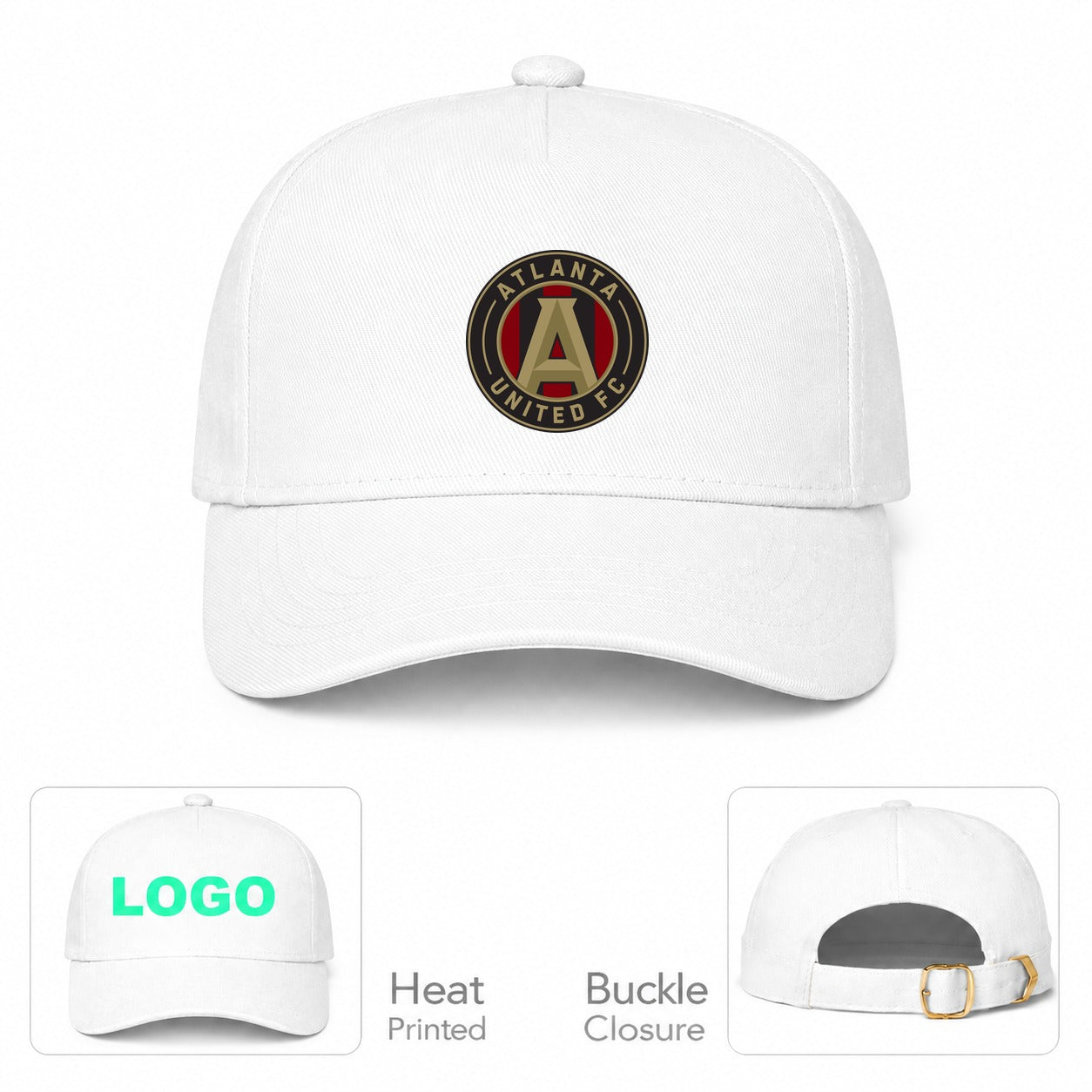 Atlanta United FC Dad Baseball Cap Hat - White