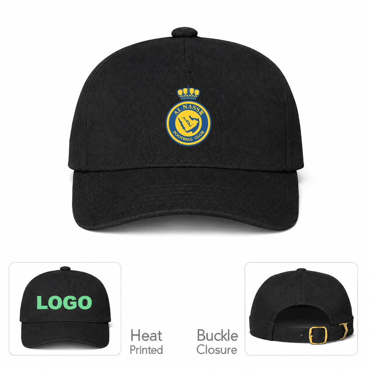 Al Nassr FC Dad Baseball Cap Hat - Black