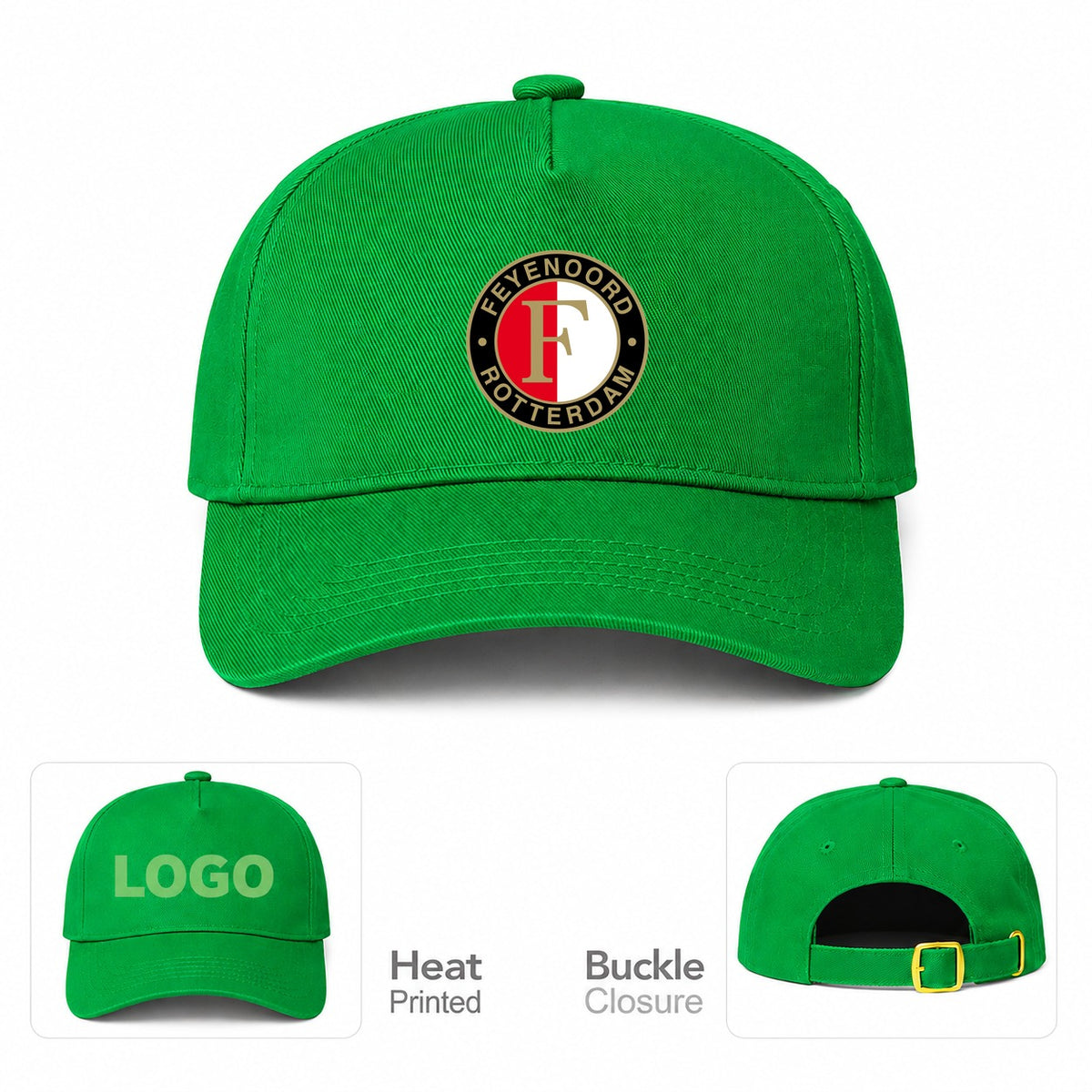Feyenoord FC Dad Baseball Cap Hat - Kelly Green