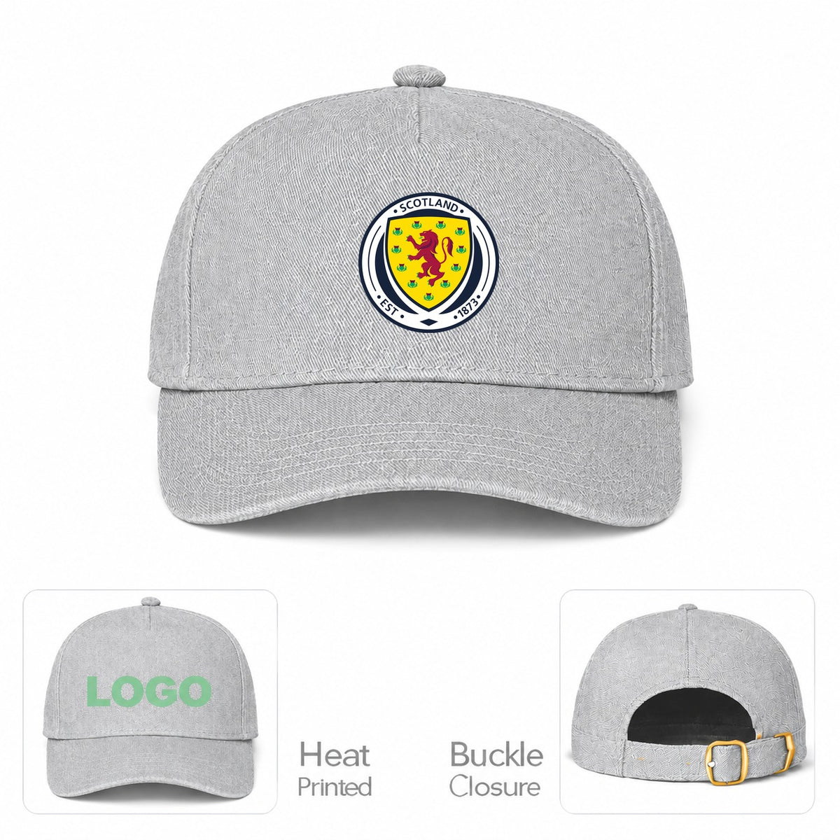 Scotland National Soccer Team Dad Baseball Cap Hat - Gray