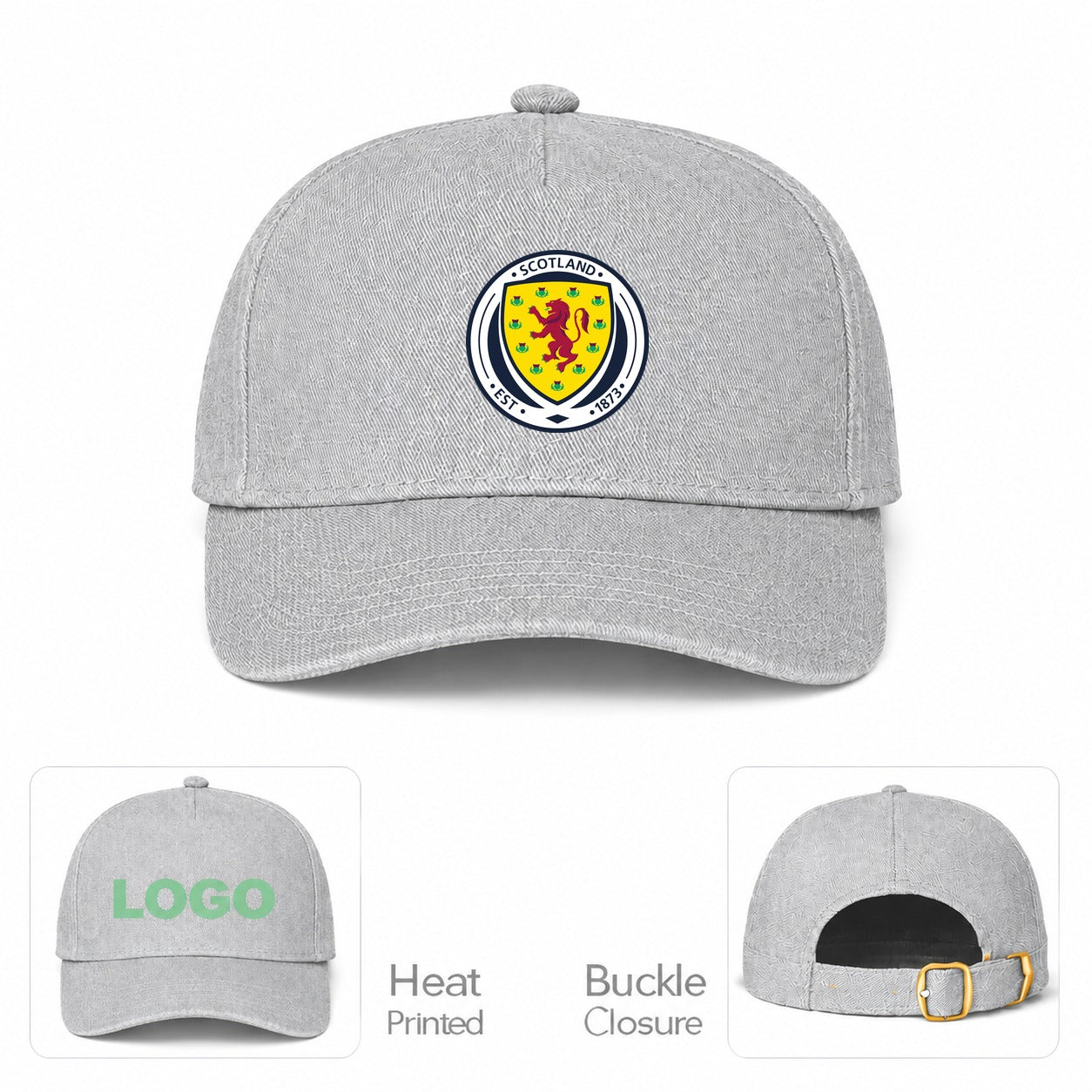 Scotland National Soccer Team Dad Baseball Cap Hat - Gray