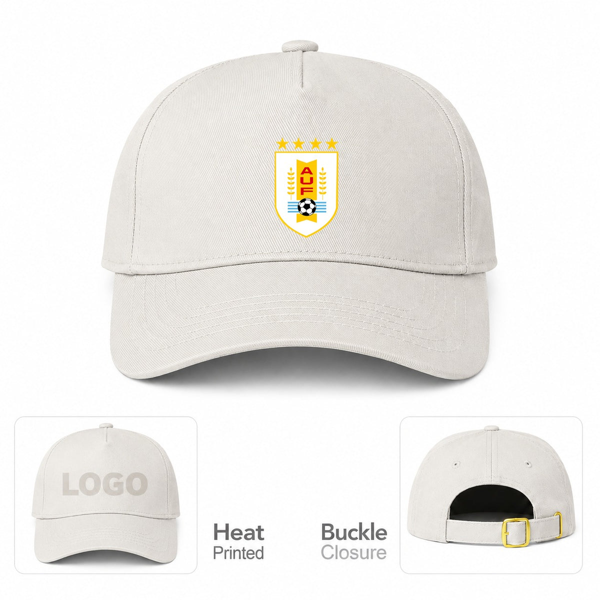 Uruguay National Soccer Team Dad Baseball Cap Hat - Beige