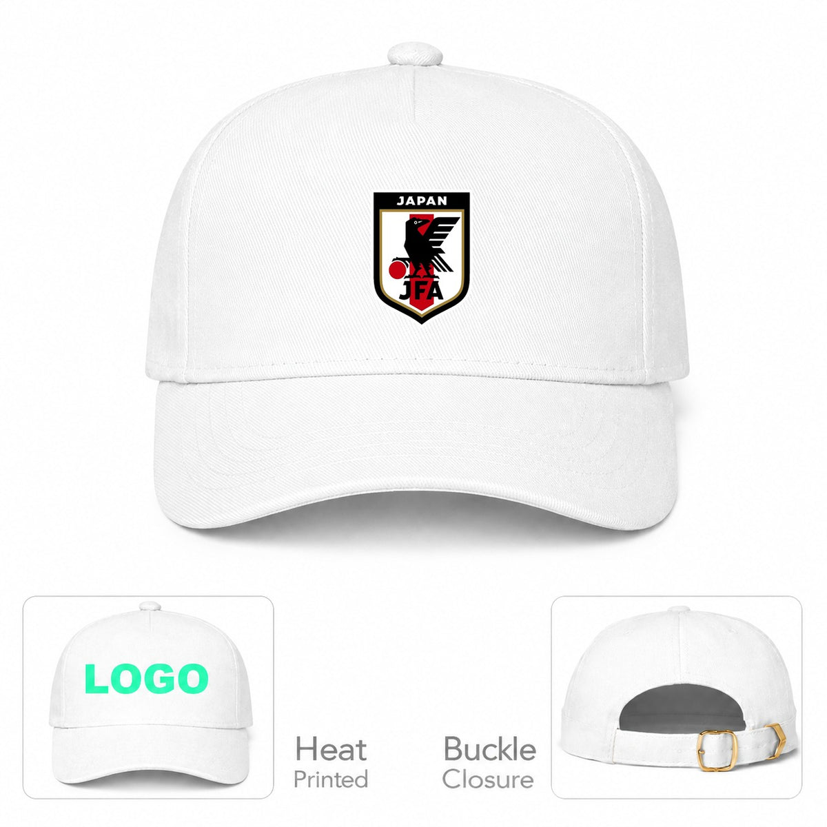 Japan National Soccer Team Dad Baseball Cap Hat - White