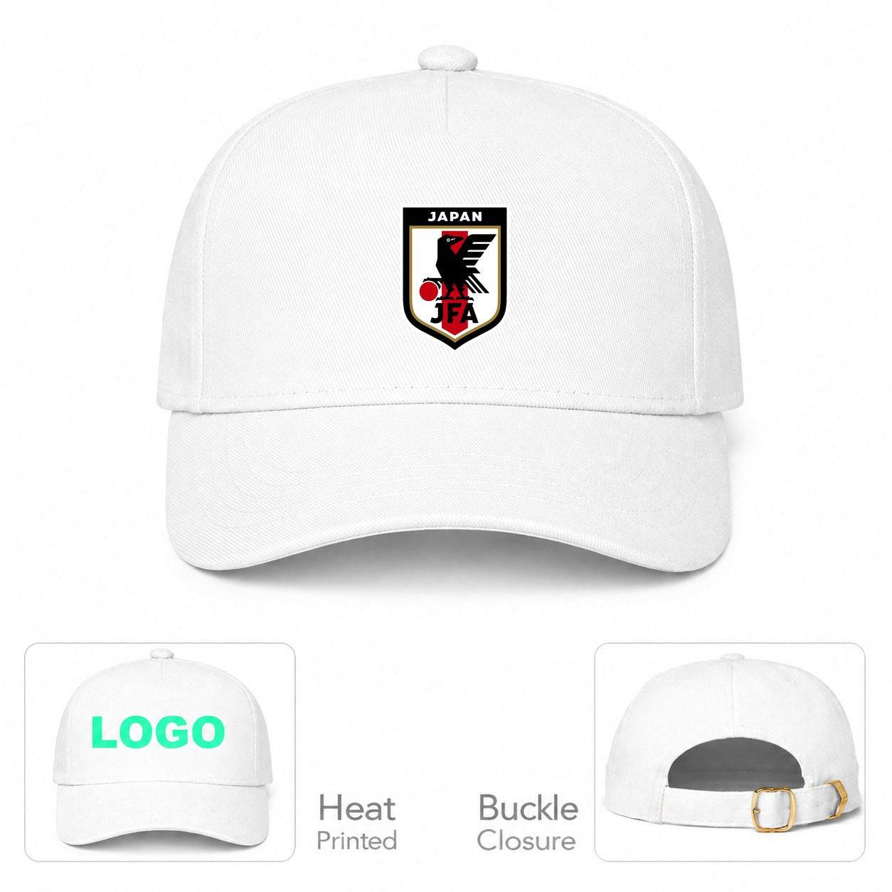 Japan National Soccer Team Dad Baseball Cap Hat - White