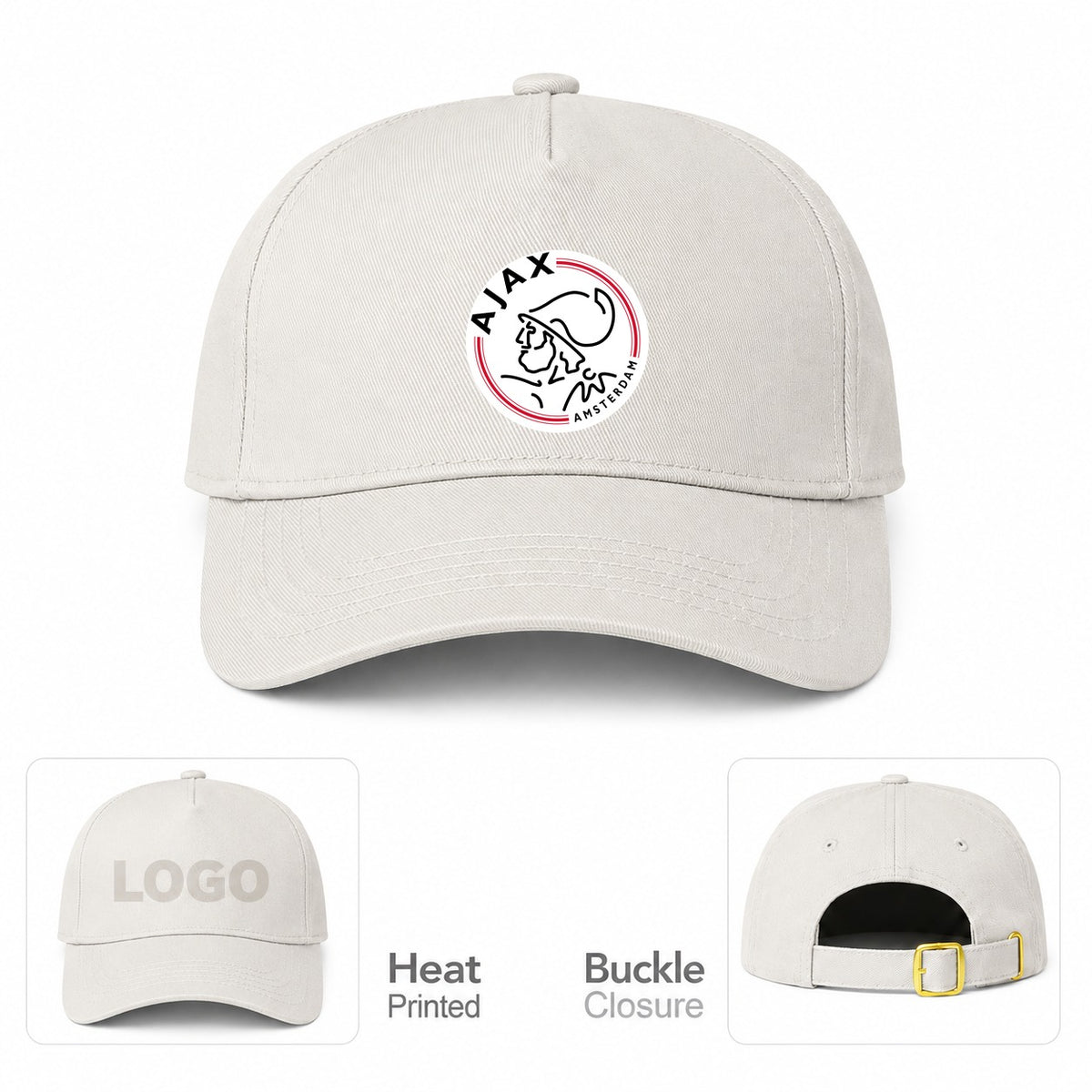 Amsterdamsche FC Ajax Dad Baseball Cap Hat - Beige