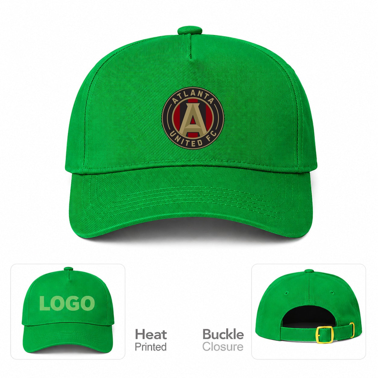 Atlanta United FC Dad Baseball Cap Hat - Kelly Green