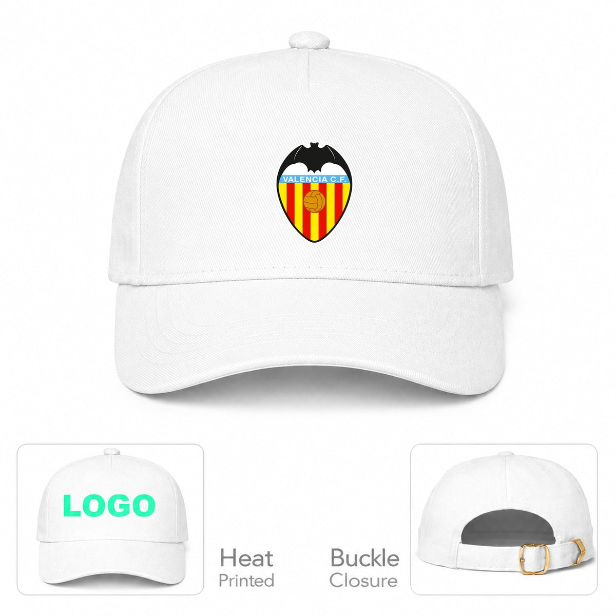 Valencia FC Dad Baseball Cap Hat - White