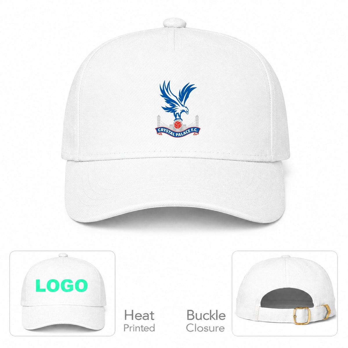 Crystal Palace F.C Dad Baseball Cap Hat - White