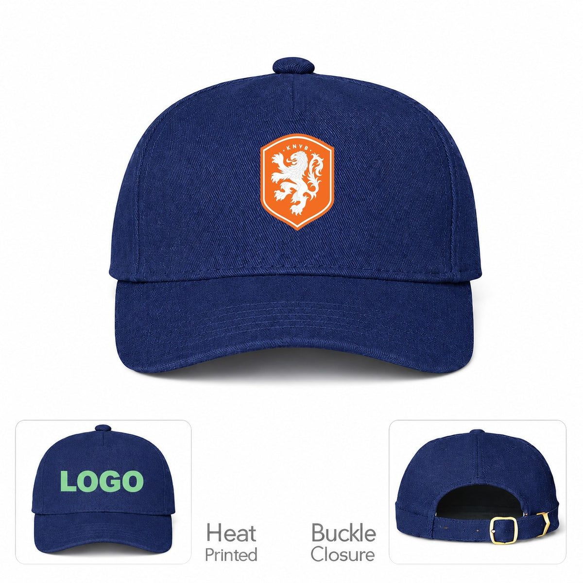 Netherlands National Soccer Team Dad Baseball Cap Hat - Navy