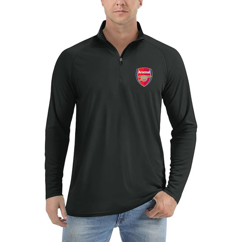 Men's Arsenal Soccer Lightweight Quarter-Zip Athletic Shirt Long Sleeve Performance Wear