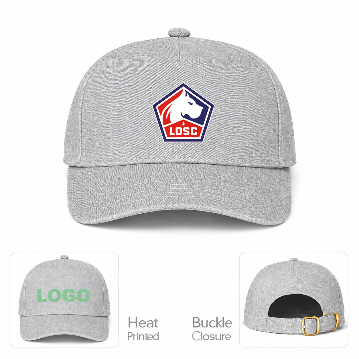 Lille Olympique FC Dad Baseball Cap Hat - Gray
