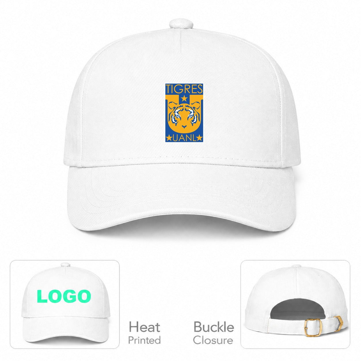 Tigres UANL FC Dad Baseball Cap Hat - White