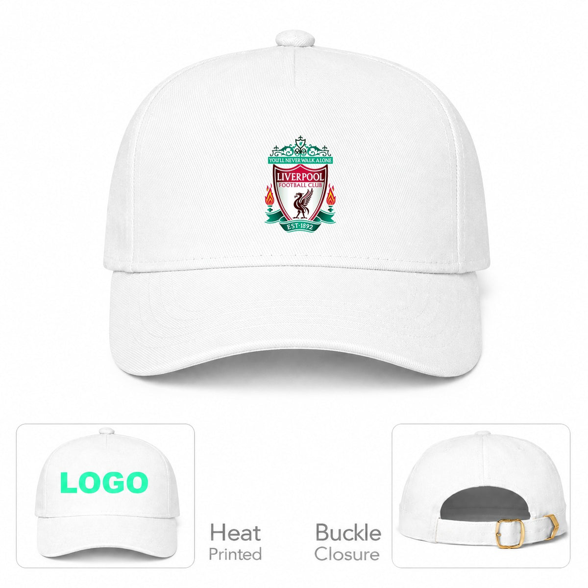 Liverpool Football Club Est.1892 Dad Baseball Cap Hat - White