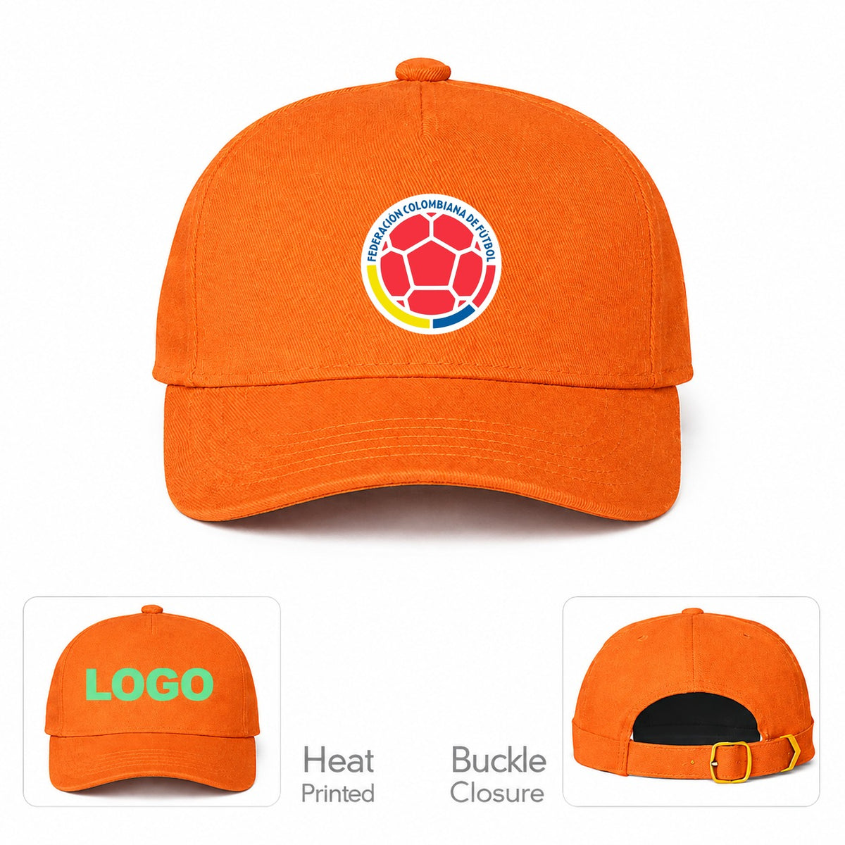 Colombia National Soccer Team  Dad Baseball Cap Hat - Orange