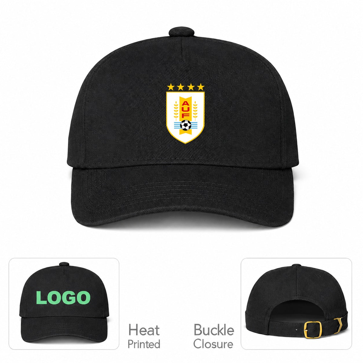 Uruguay National Soccer Team Dad Baseball Cap Hat - Black
