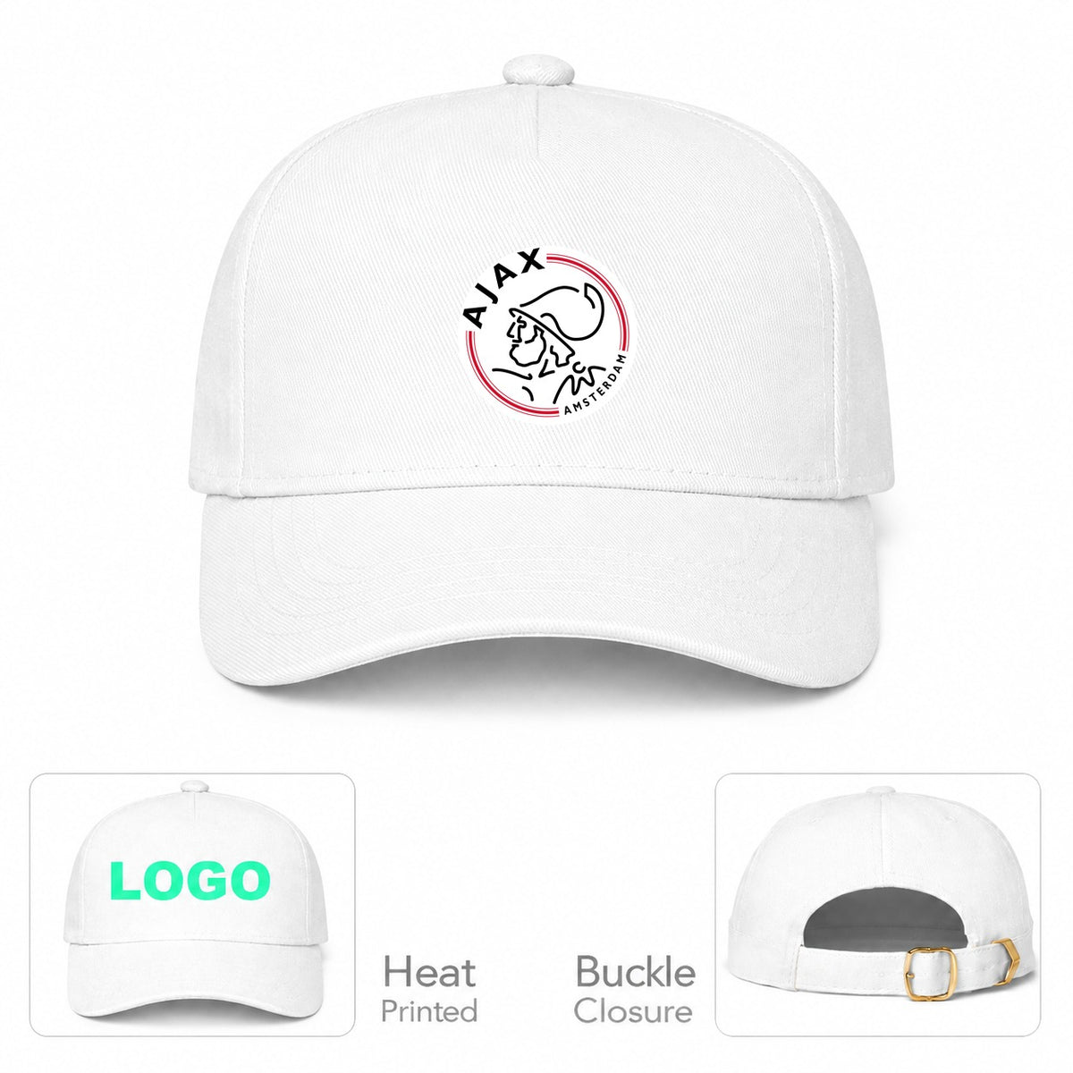 Amsterdamsche FC Ajax Dad Baseball Cap Hat - White