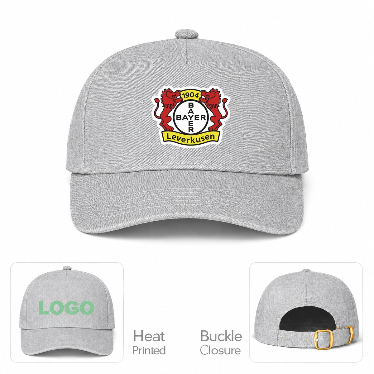 Bayer Leverkusen FC Dad Baseball Cap Hat - Gray