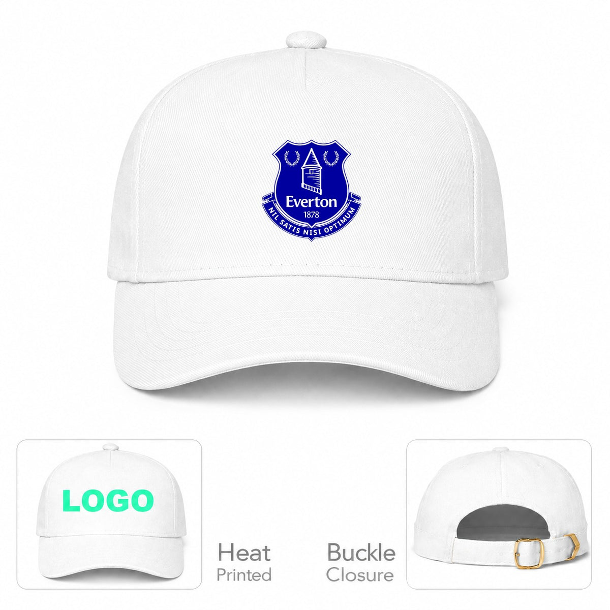 Everton FC Dad Baseball Cap Hat - White
