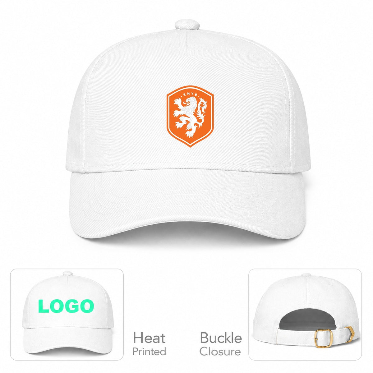 Netherlands National Soccer Team Dad Baseball Cap Hat - White