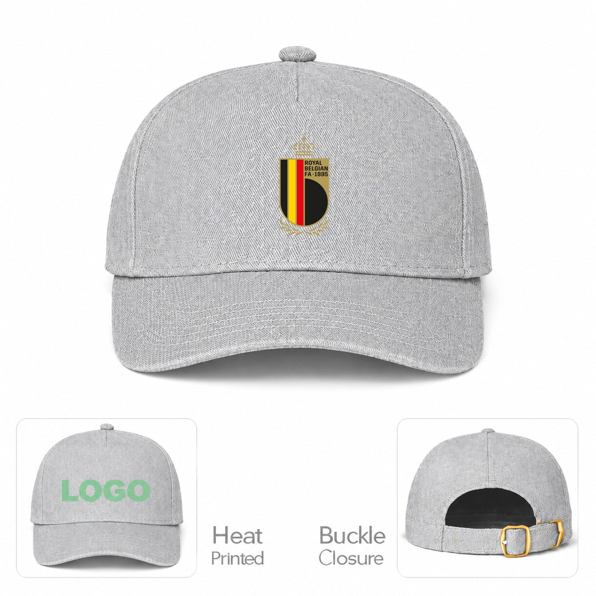 Belgium National Soccer Team Dad Baseball Cap Hat - Gray