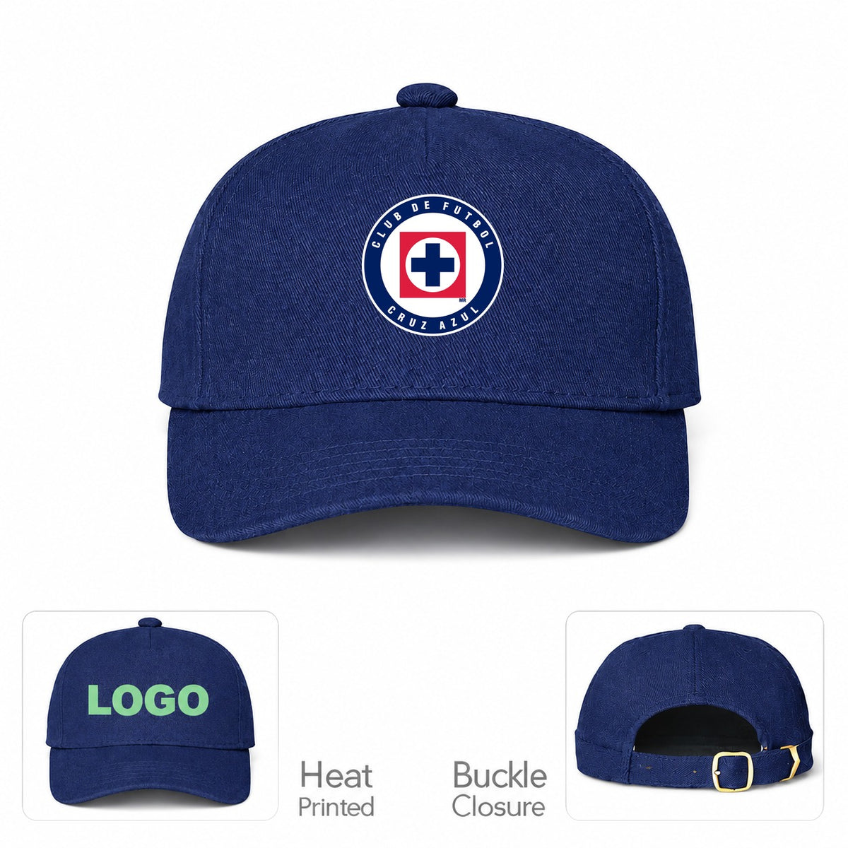 Cruz Azul Football Club Dad Baseball Cap Hat - Navy