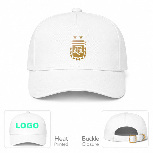Argentina Soccer Dad Baseball Cap Hat - White