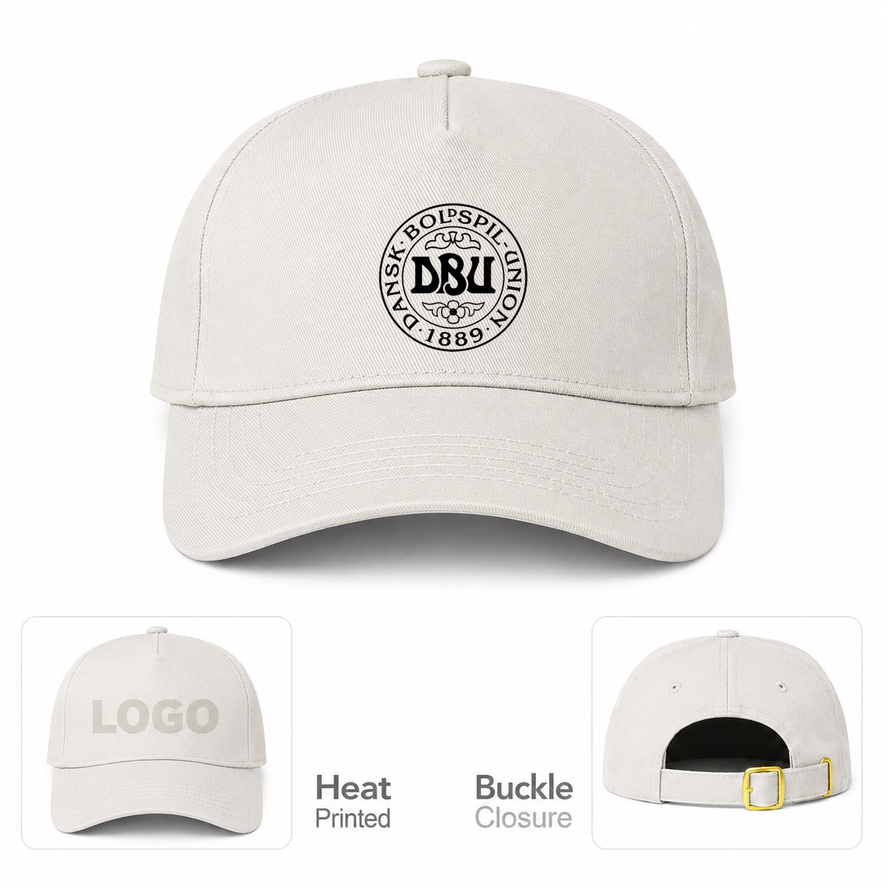Denmark Soccer Dad Baseball Cap Hat - Beige