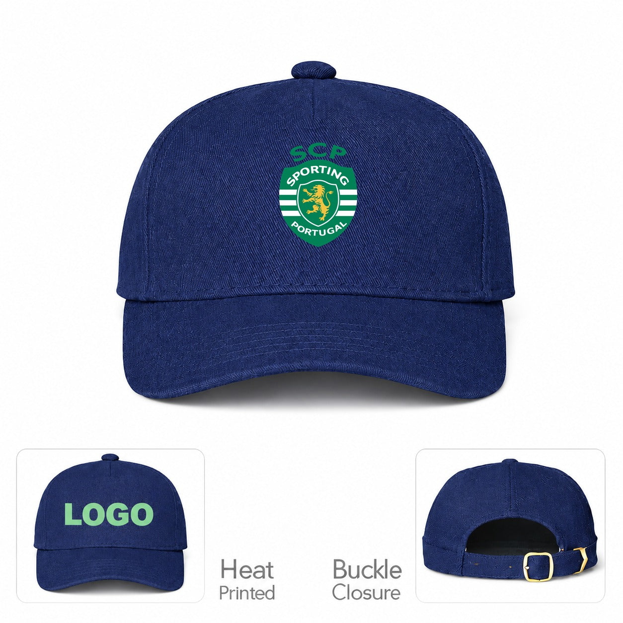 Sporting CP FC Dad Baseball Cap Hat - Navy