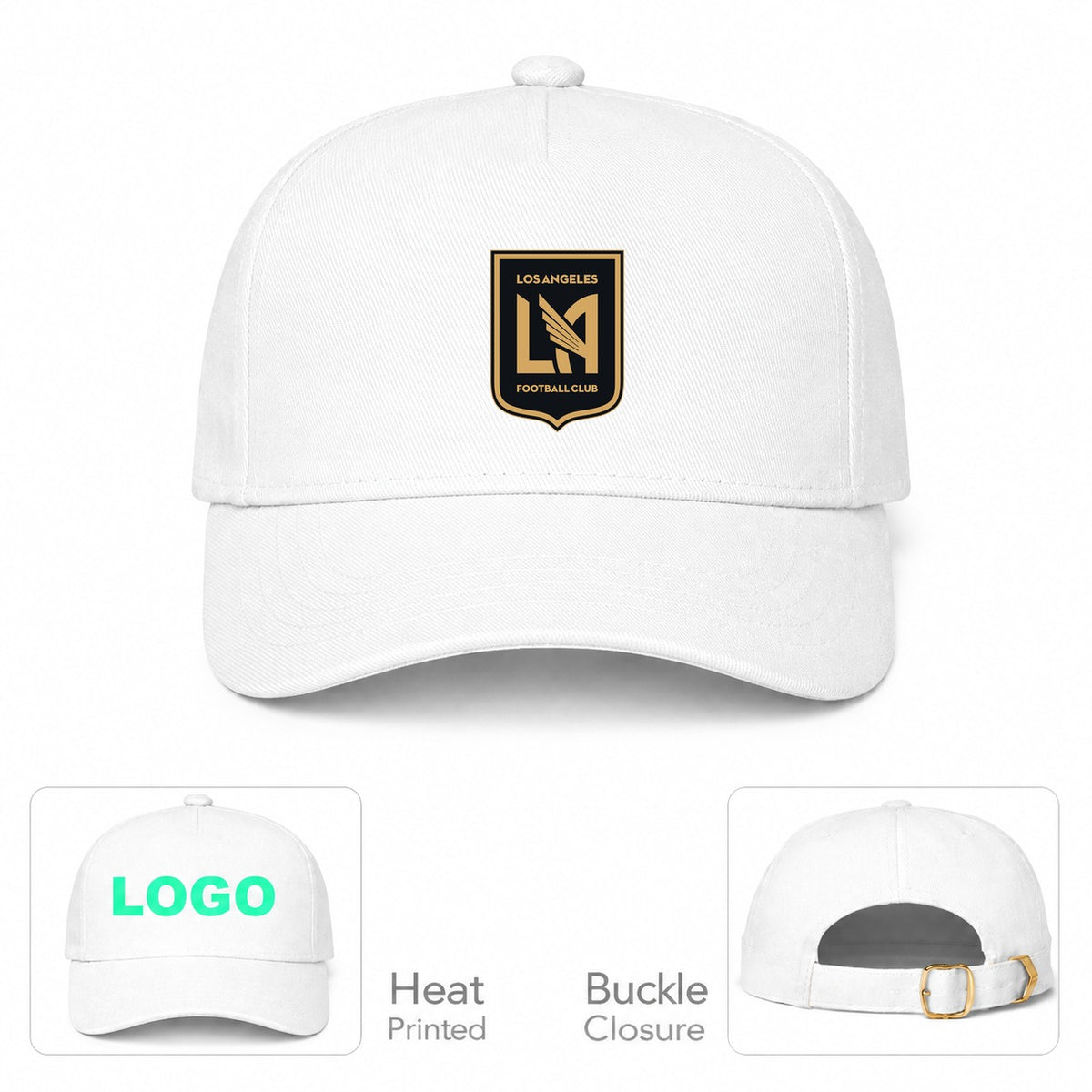 LAFC Los Angeles Football Club Dad Baseball Cap Hat - White