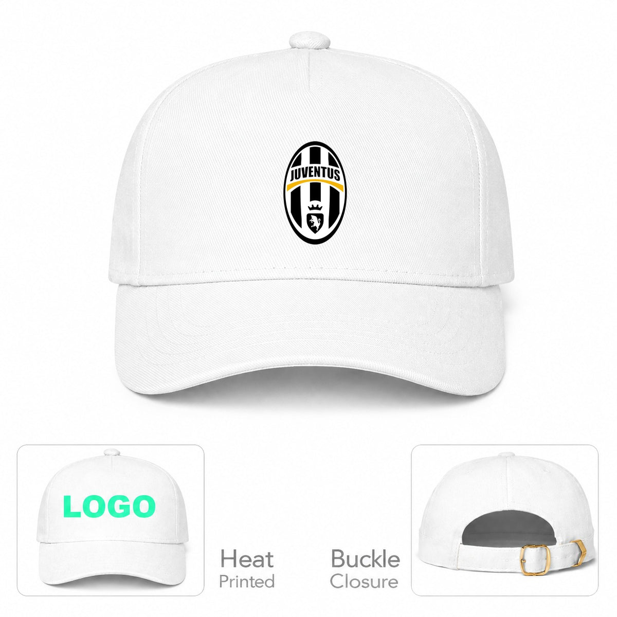 Juventus Football Club Classic Dad Baseball Cap Hat - White