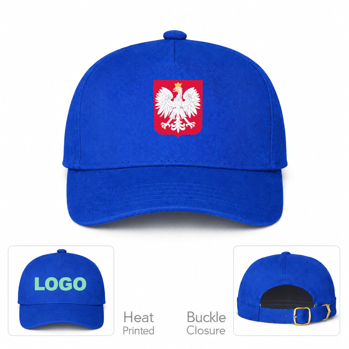 Poland National Soccer Team Dad Baseball Cap Hat - R. Blue