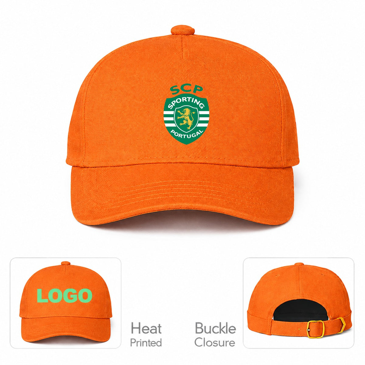 Sporting CP FC Dad Baseball Cap Hat - Orange