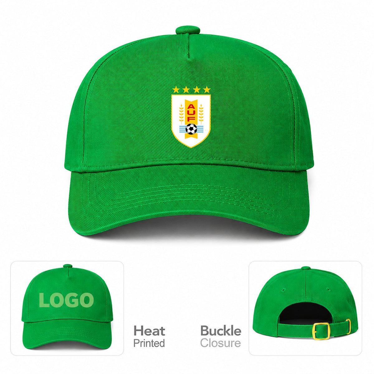 Uruguay National Soccer Team Dad Baseball Cap Hat - Kelly Green