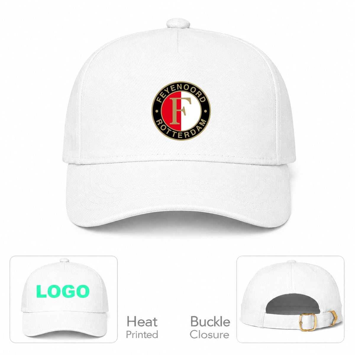 Feyenoord FC Dad Baseball Cap Hat - White
