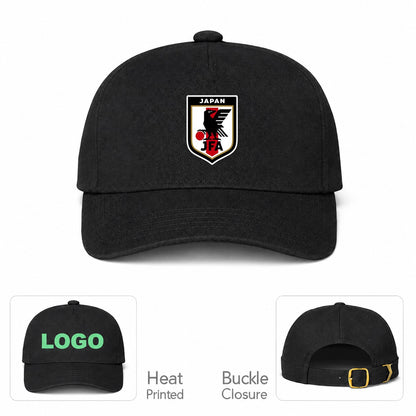 Japan National Soccer Team Dad Baseball Cap Hat - Black