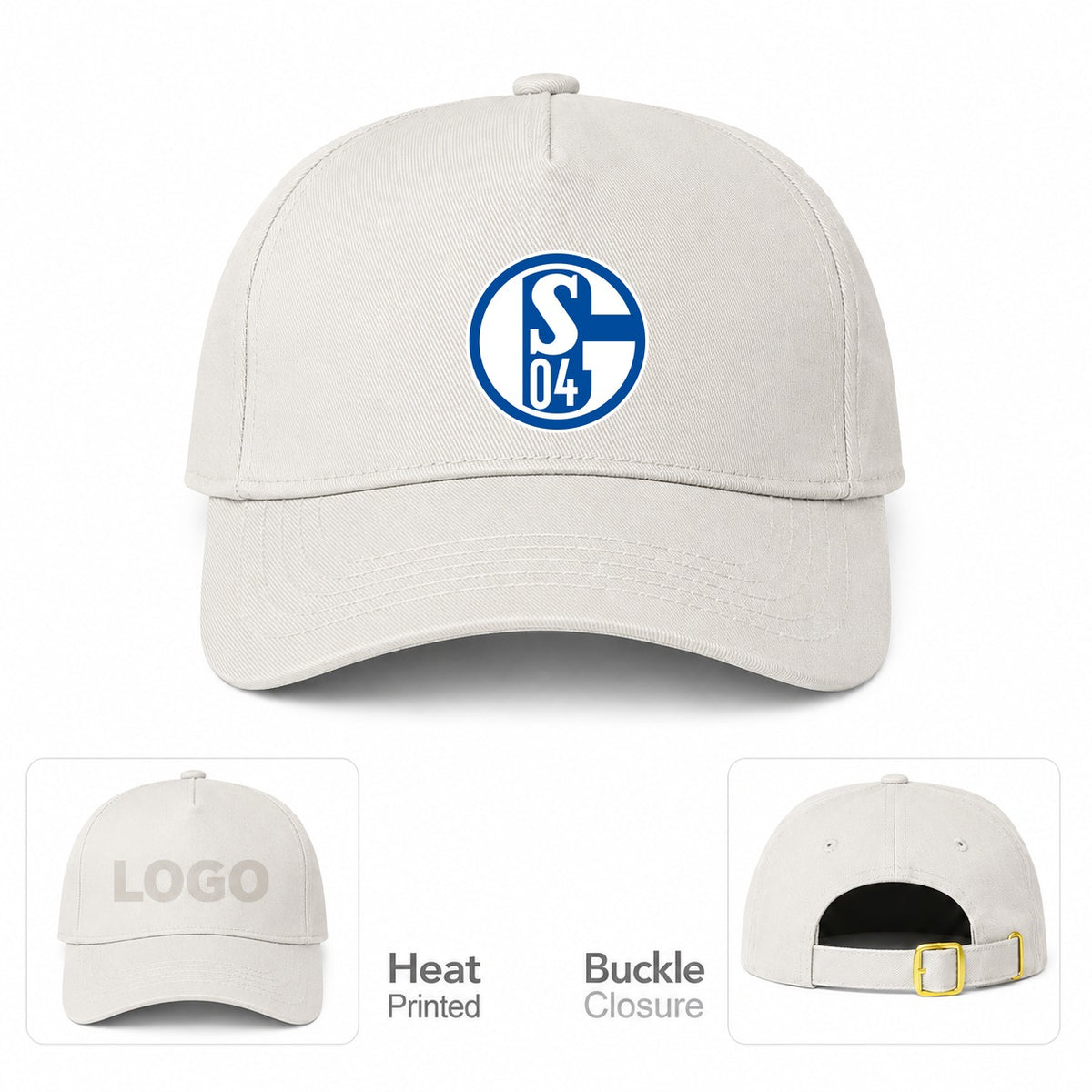 Schalke 04 FC Dad Baseball Cap Hat - Beige