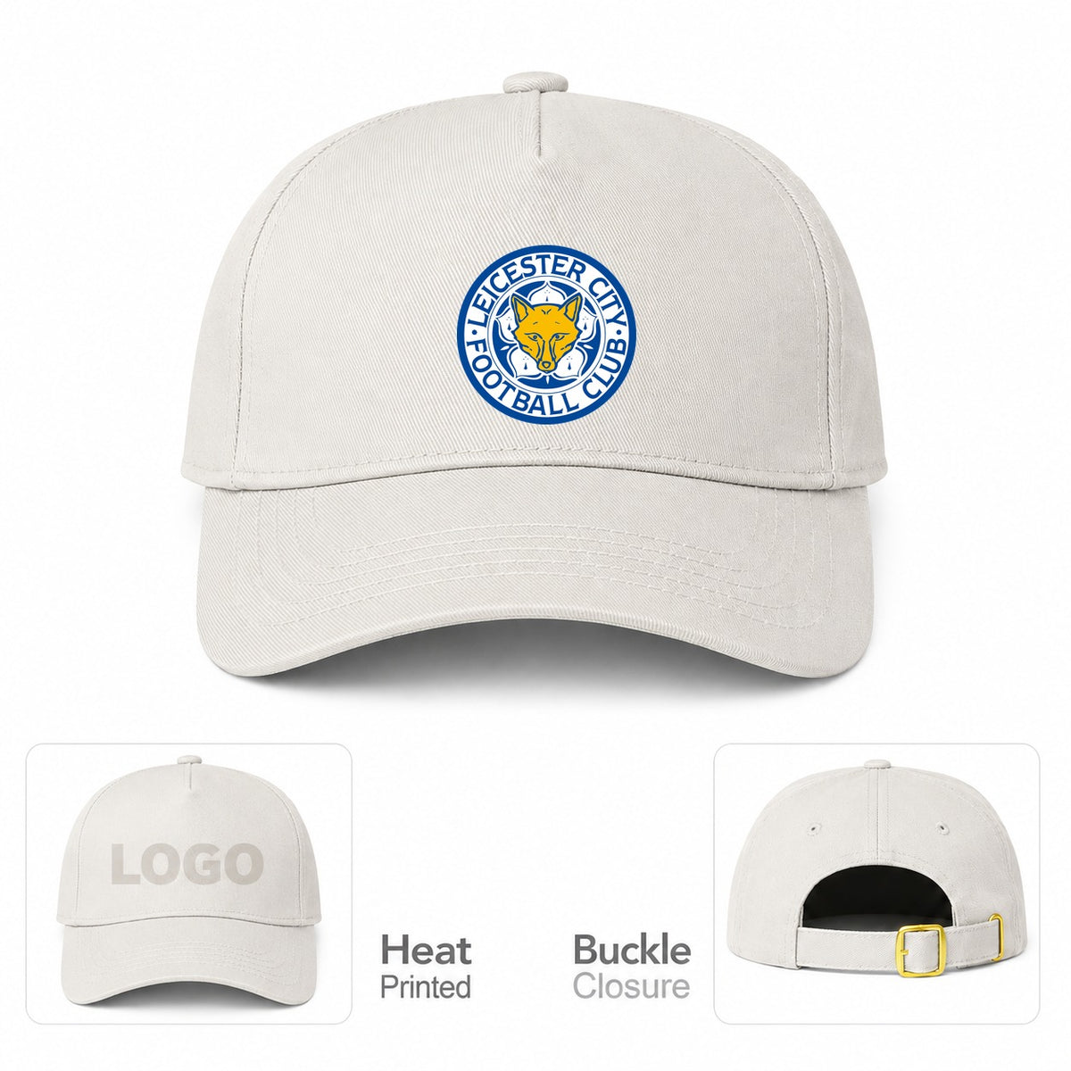 Leicester City FC Dad Baseball Cap Hat - Beige