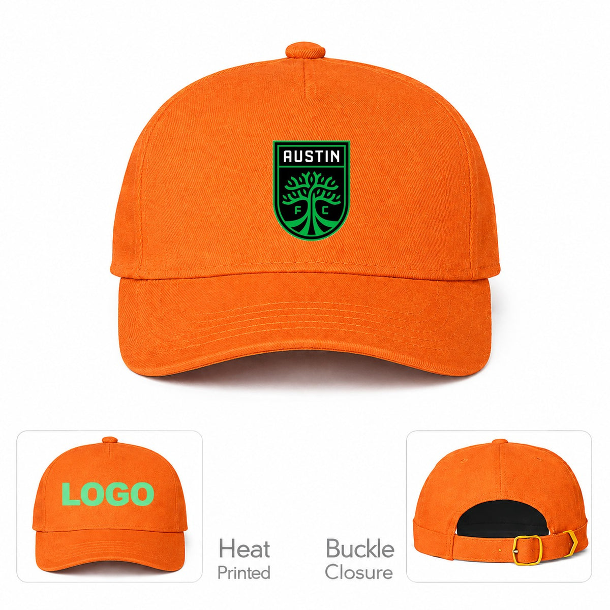 Austin FC Dad Baseball Cap Hat - Orange