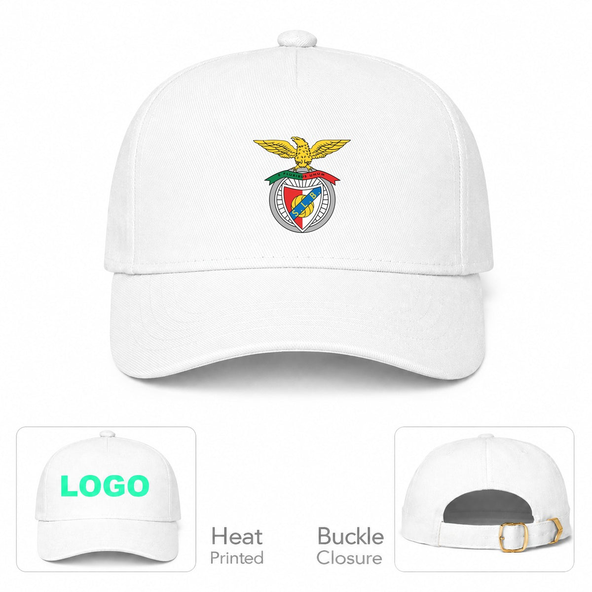 SL Benfica FC Dad Baseball Cap Hat - White