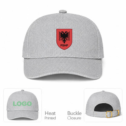 Albania National Soccer Team Dad Baseball Cap Hat - Gray