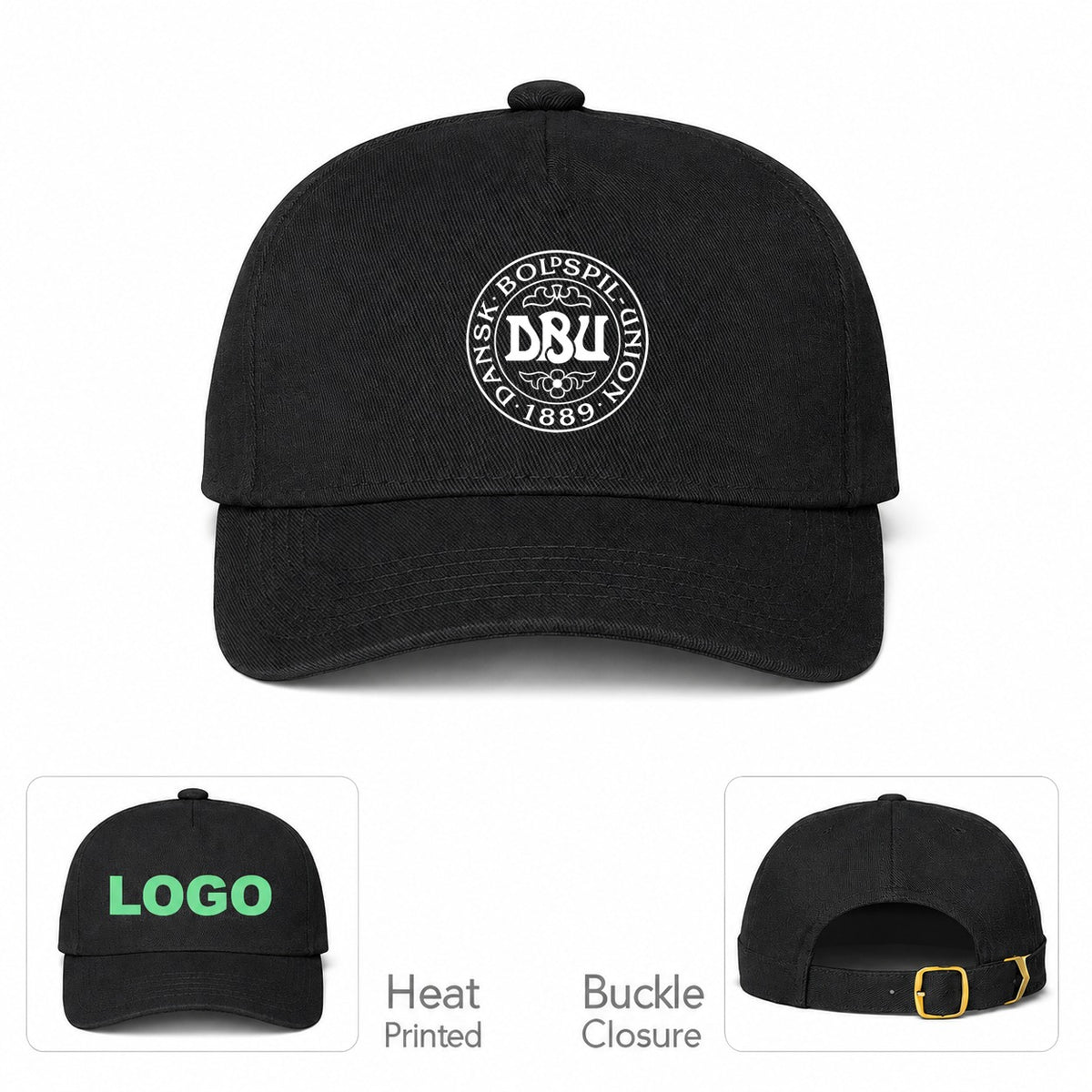 Denmark Soccer Dad Baseball Cap Hat - Black